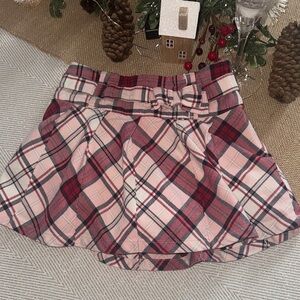 GYMBOREE  Pink Plaid Pleated Cotton Skirt - girls